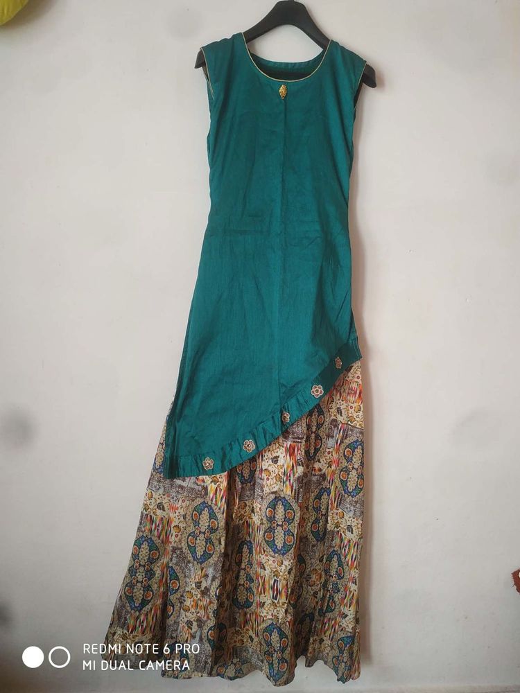 Stylish Green &amp; Patterned Kurta