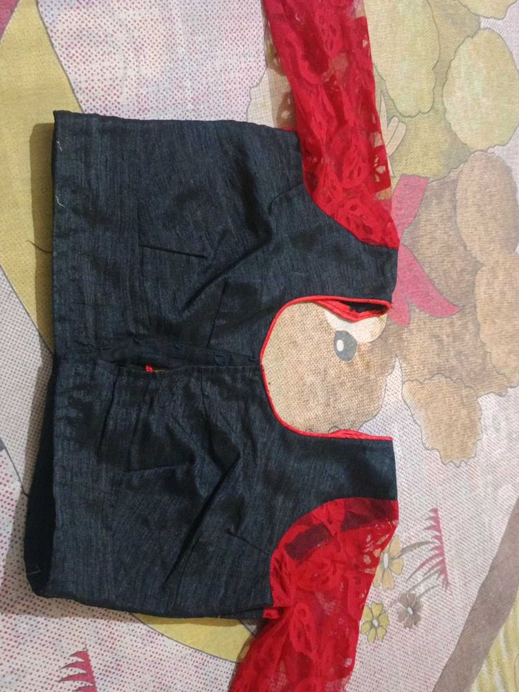 Stylish Black &amp; Red Blouse