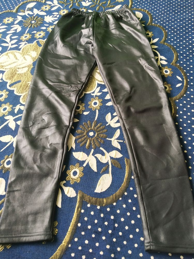 black leather legging