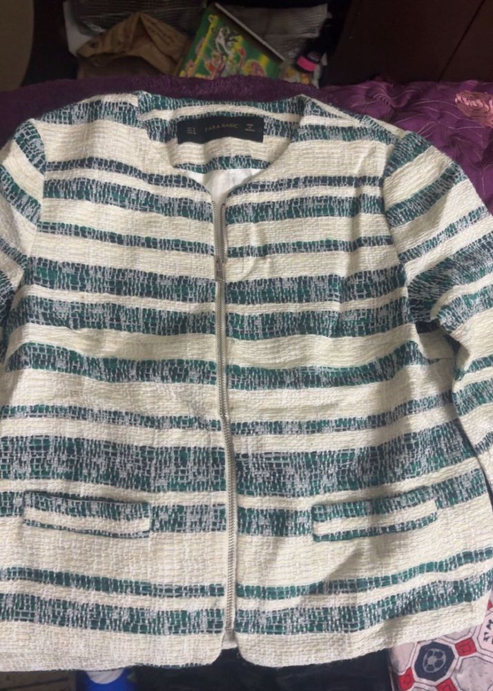 Zara Woman Striped Blazer