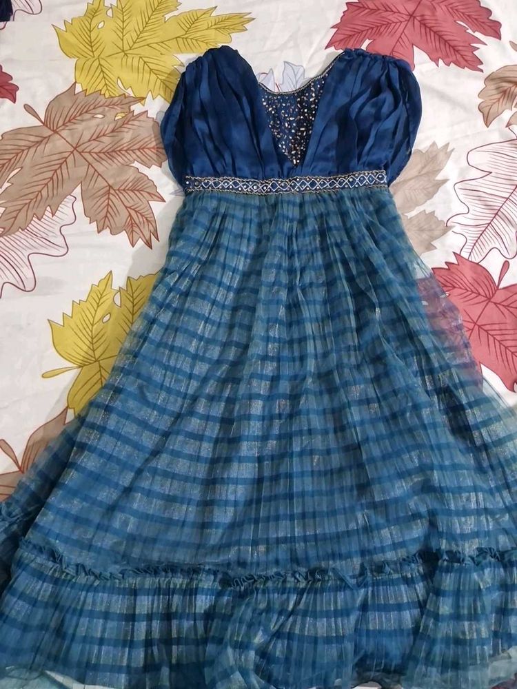 Elegant Blue Party Dress