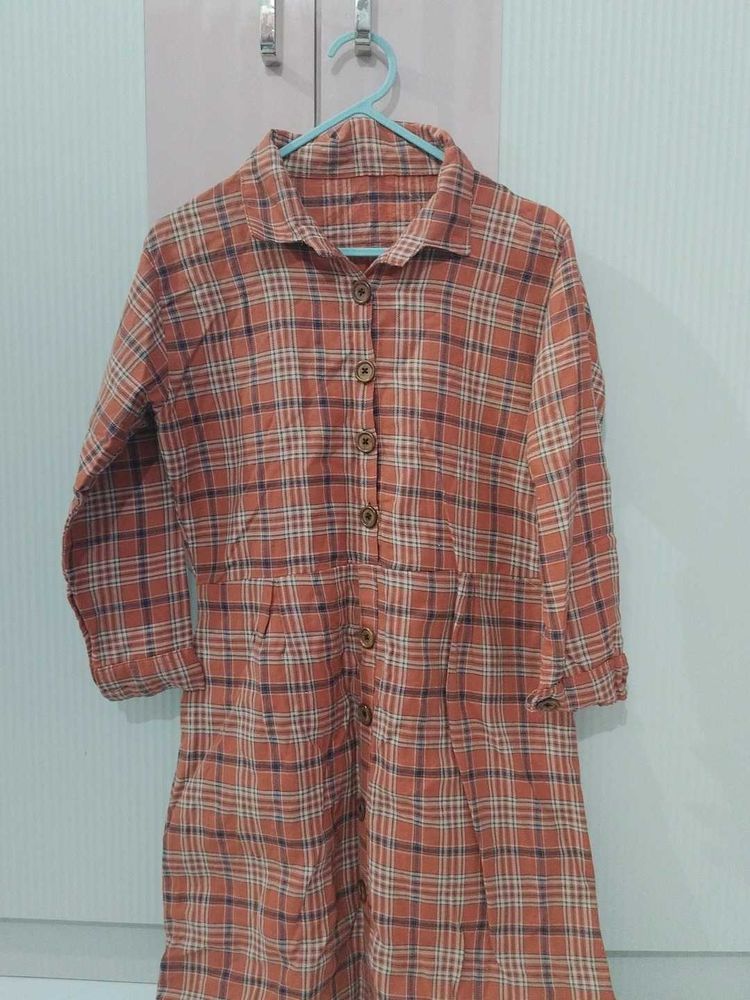 Cute Plaid Shirt Dress