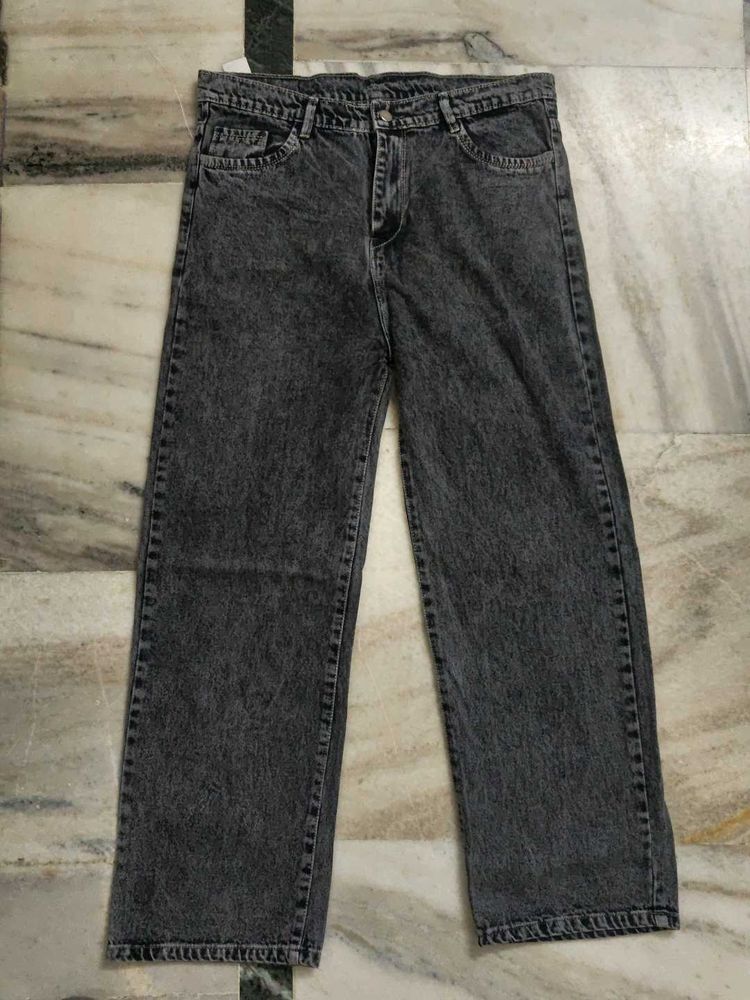 Acid Wash Wide Leg Jeans