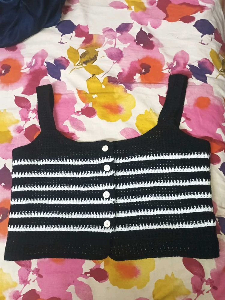 Striped Knit Crop Top