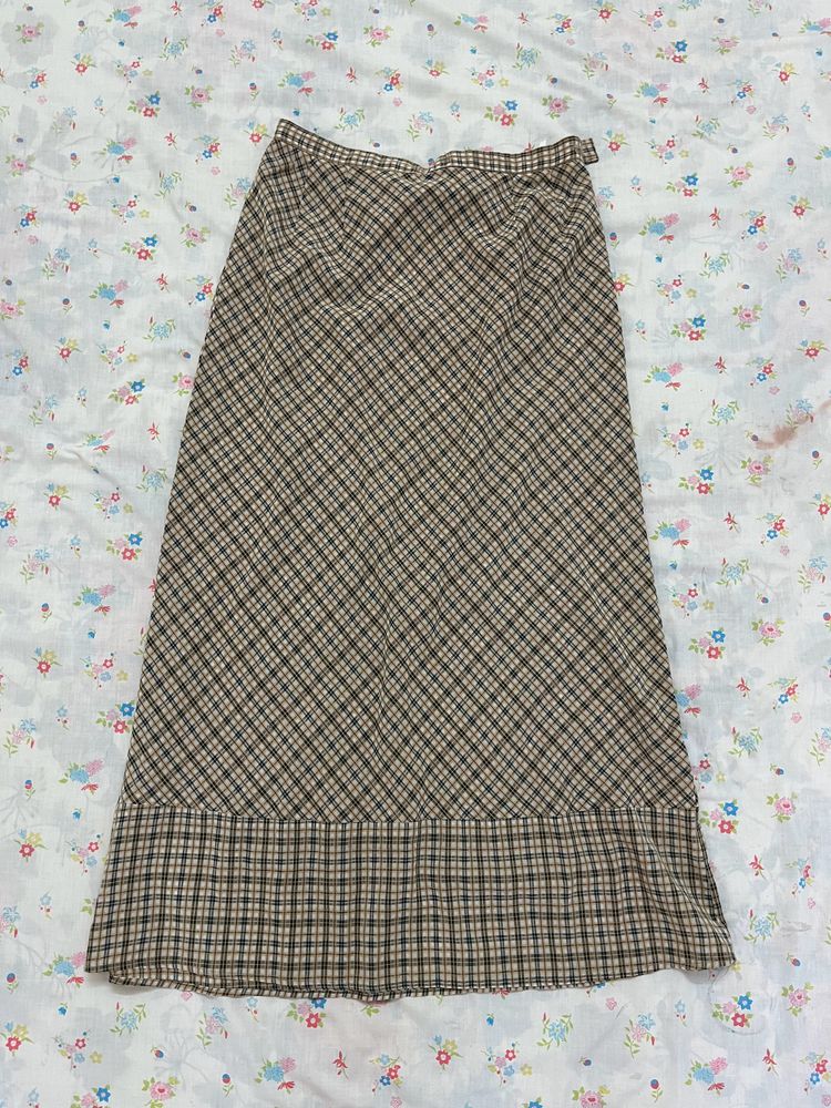 Long plaid skirt