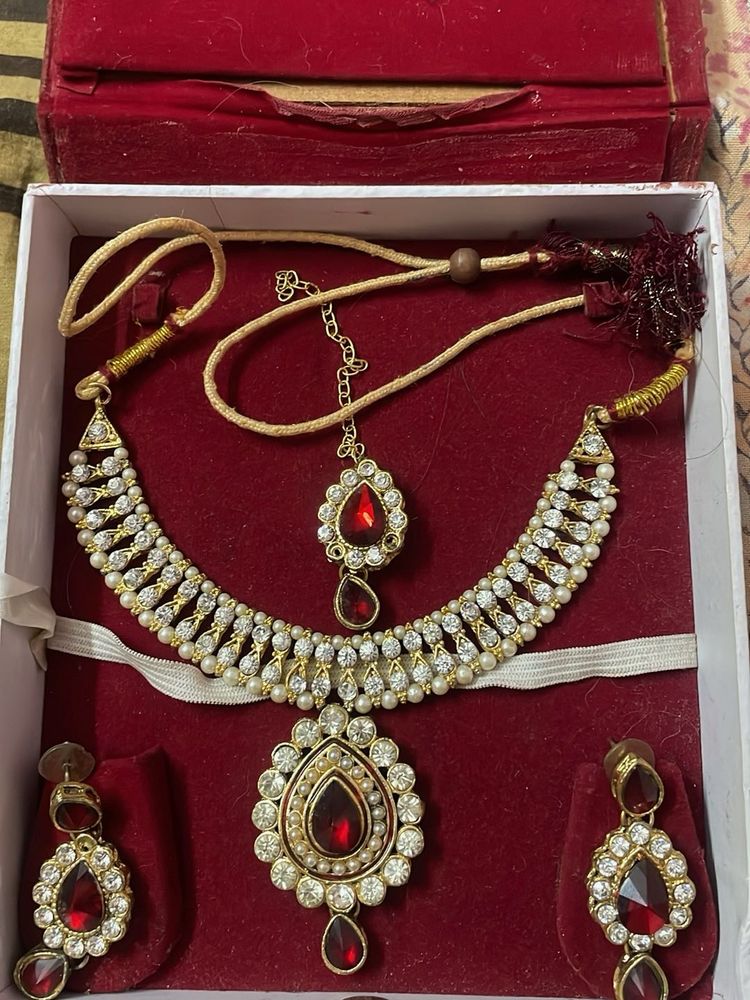 Red &amp; Gold Jewelry Set