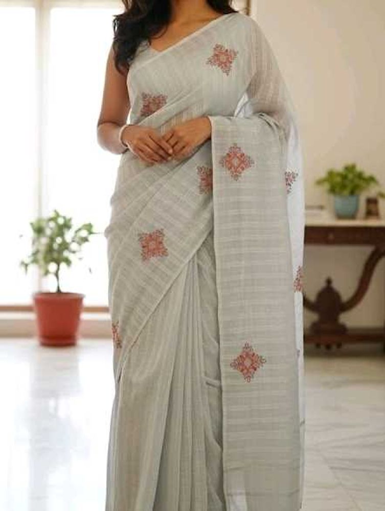 Elegant Embroidered Saree