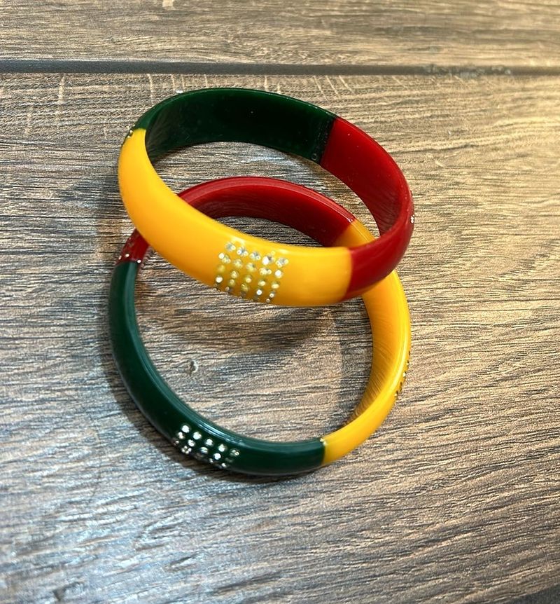 Colorful Striped Bangle Set