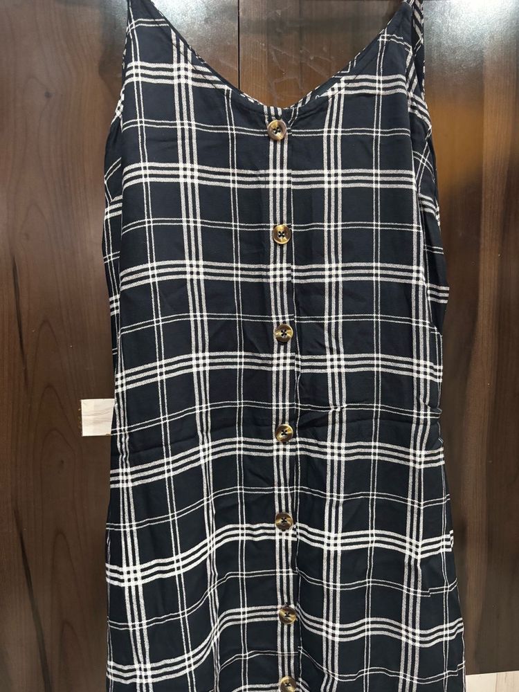 Plaid Button-Down Sundress