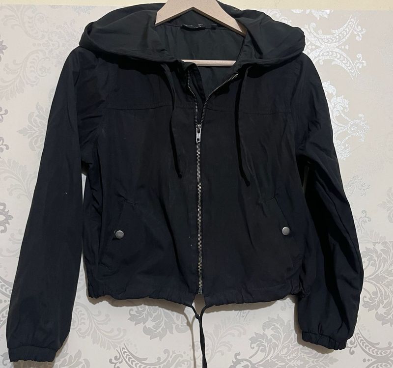 Black Windbreaker Jacket