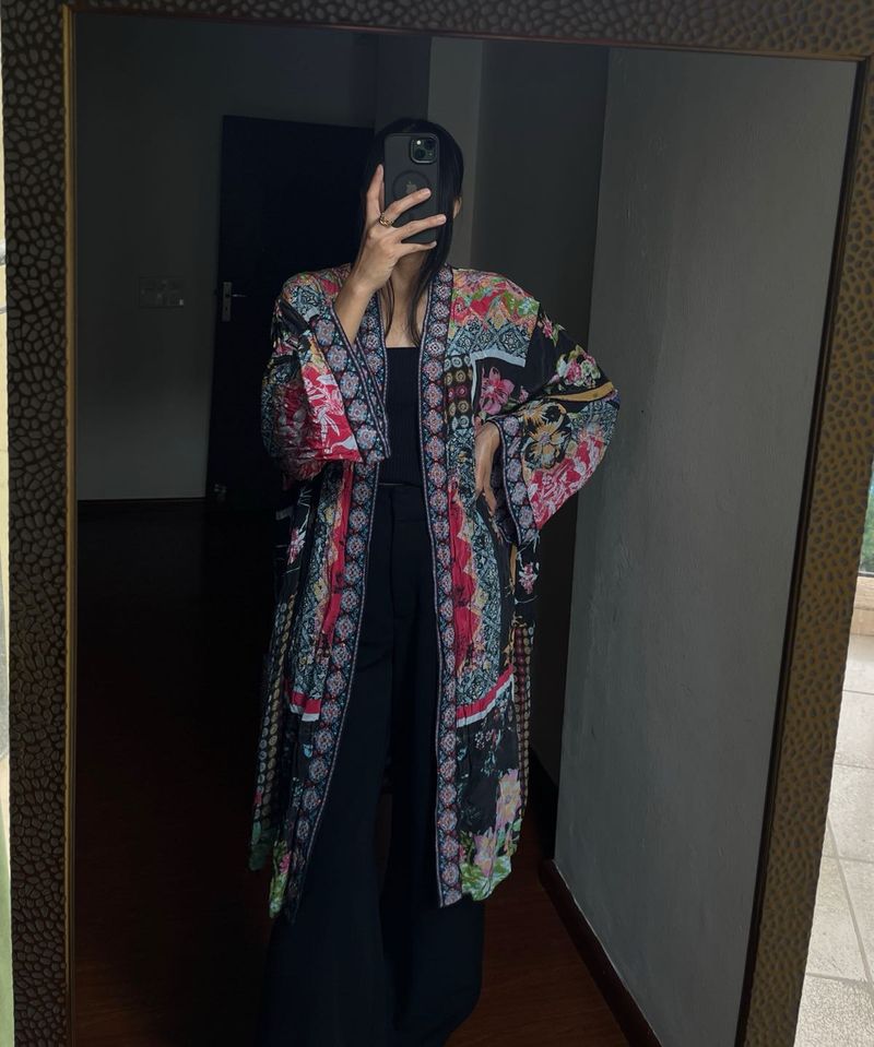 Multi Floral Natural KIMONO