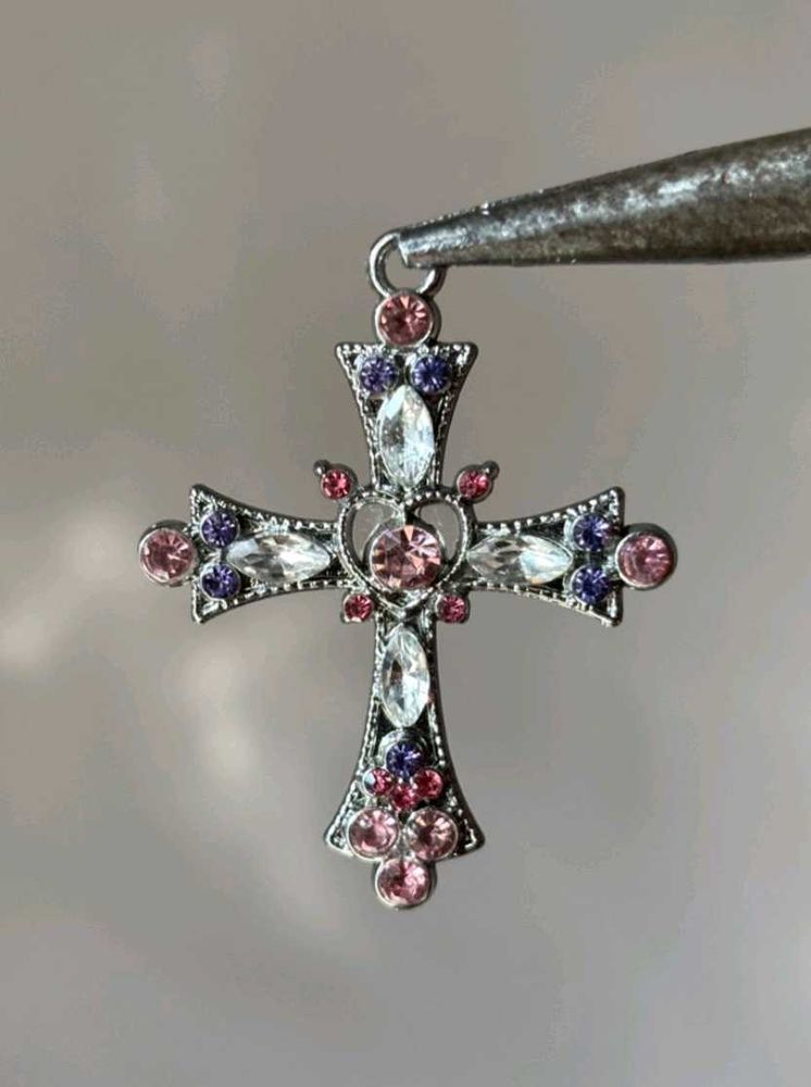 Sparkling Jeweled Cross Pendant