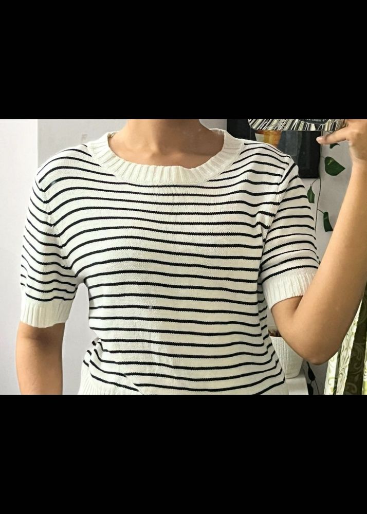 Black And White Strips Top