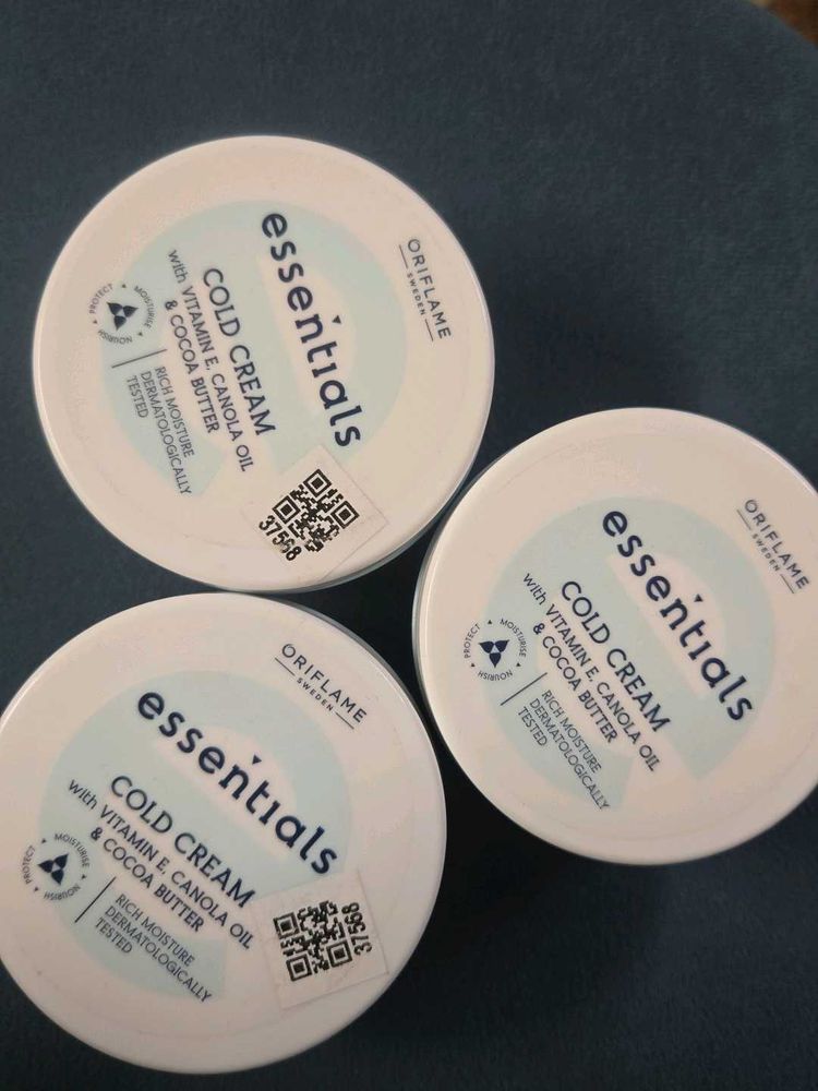 3pcs Oriflame Essentials Cold Cream