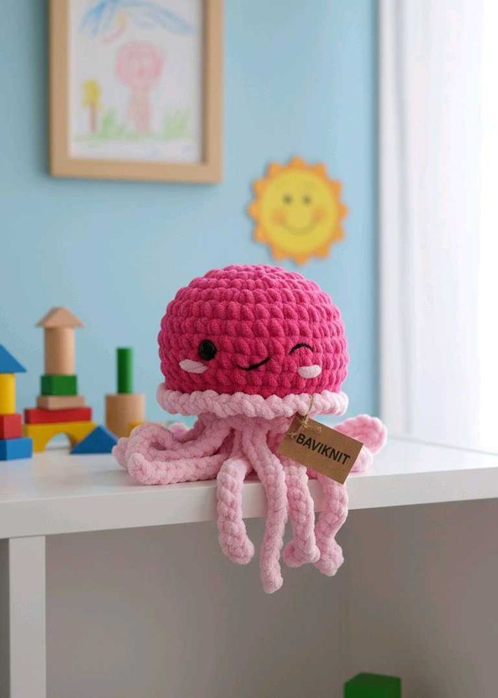 Crochet Jellyfish Plush Toy
