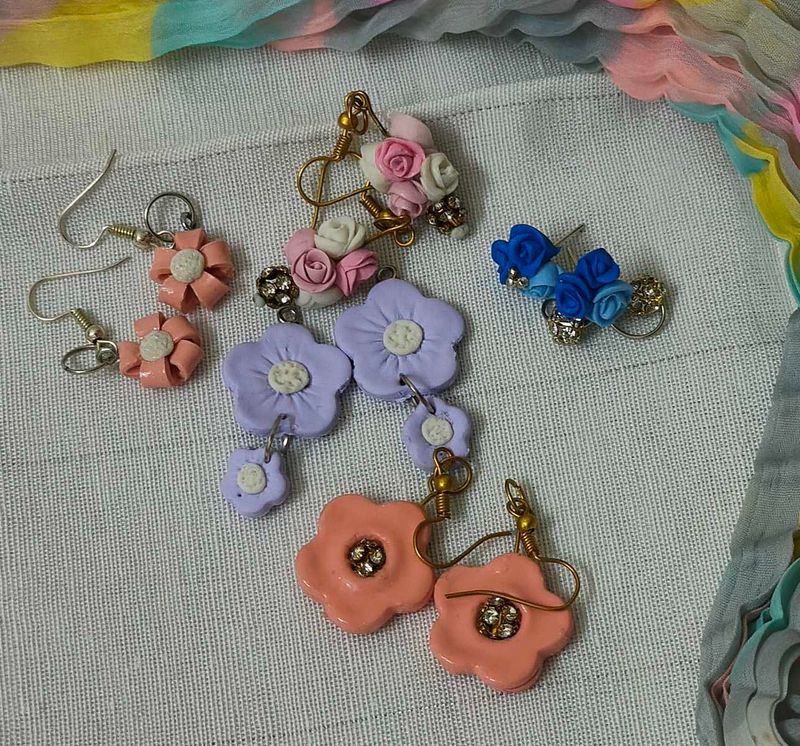 🌸✨ Bloom with Style – Handmade Floral Earring Com