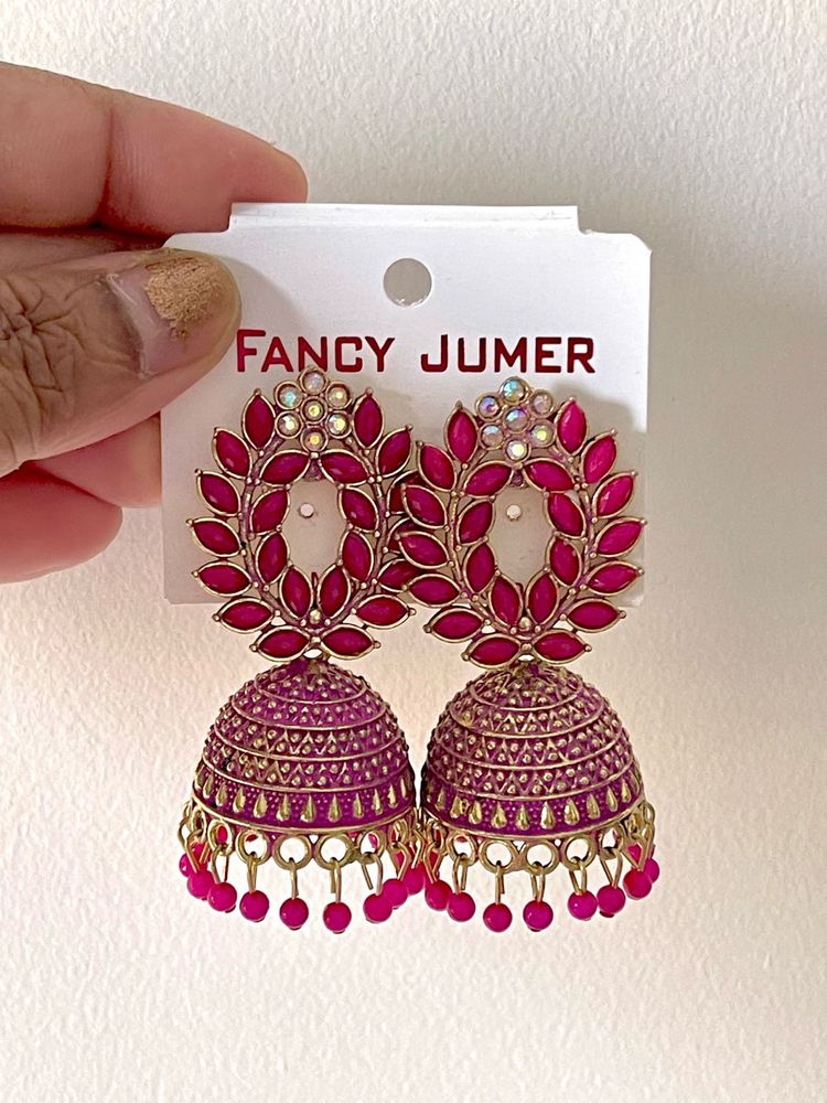 Fancy Red Jhumka