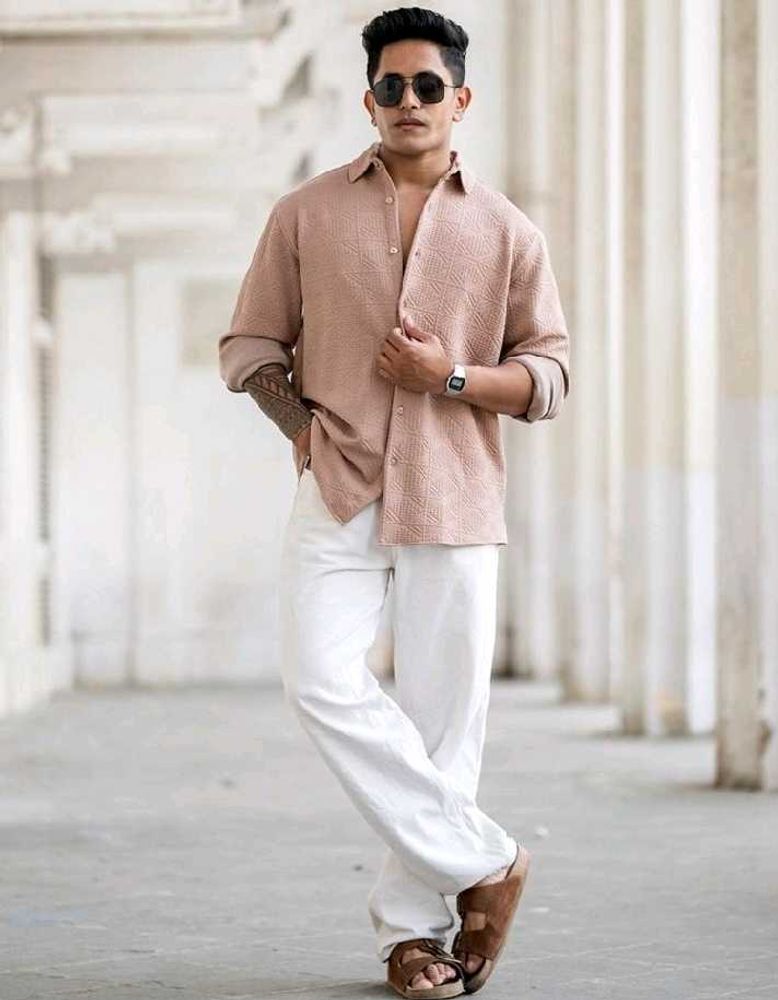 Textured Button-Down Shirt