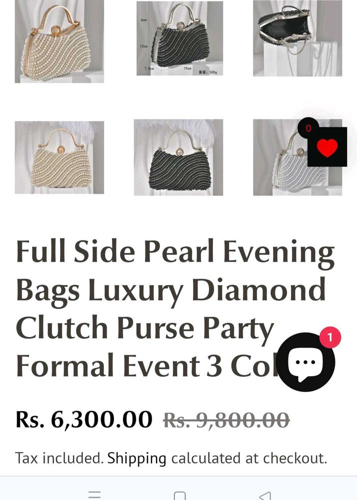 Pearl &amp; Diamond Evening Clutch