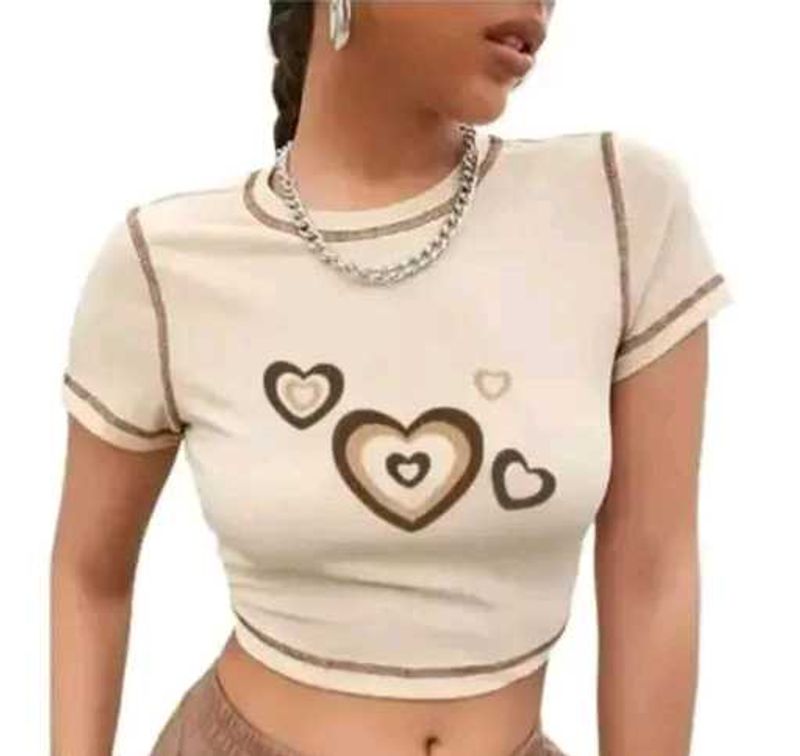 Crop Top with Heart  🤎