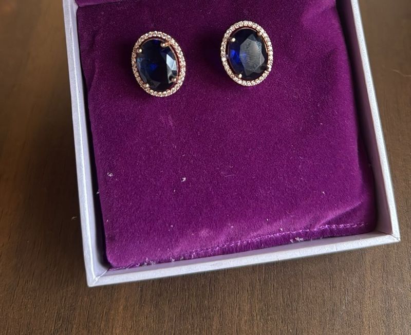 Elegant Blue Stone Earrings