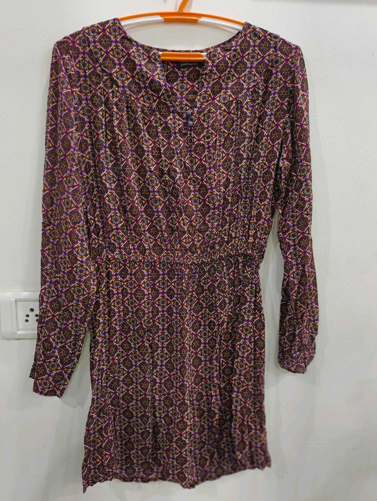 Elegant Patterned Mini (One peace)Dress