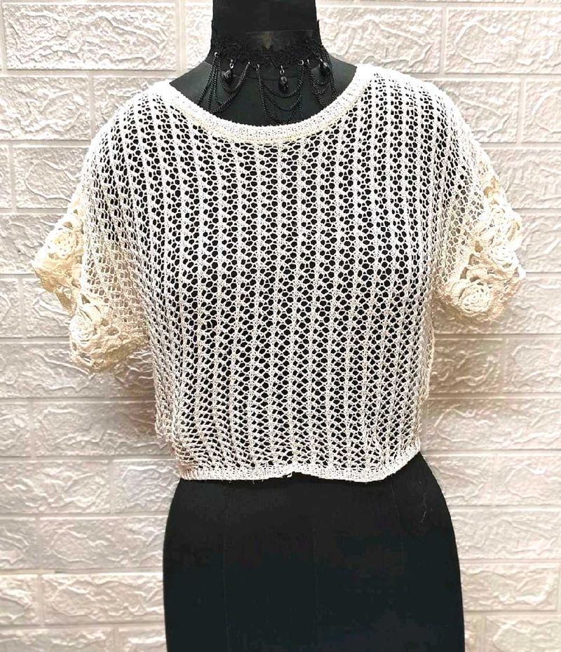 🎁Buy 2 Get 1 Free🎁 Size M/L Crochet Crop Top