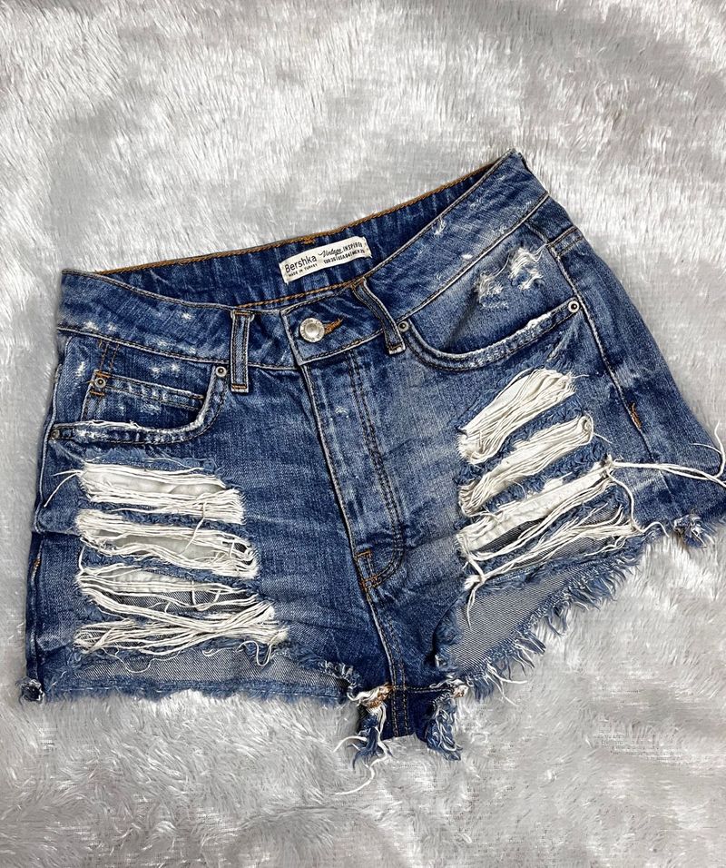 Bershka Ripped Shorts