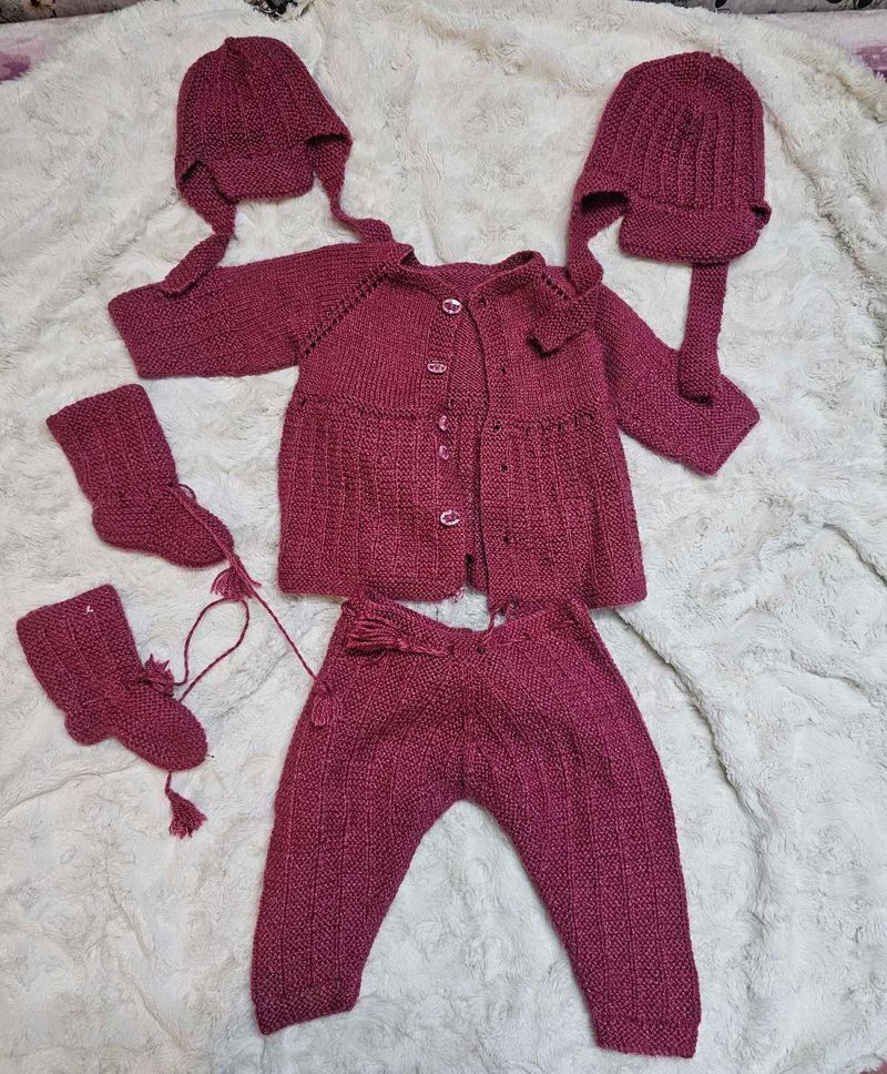 Handmade Knitted Baby Outfit Set