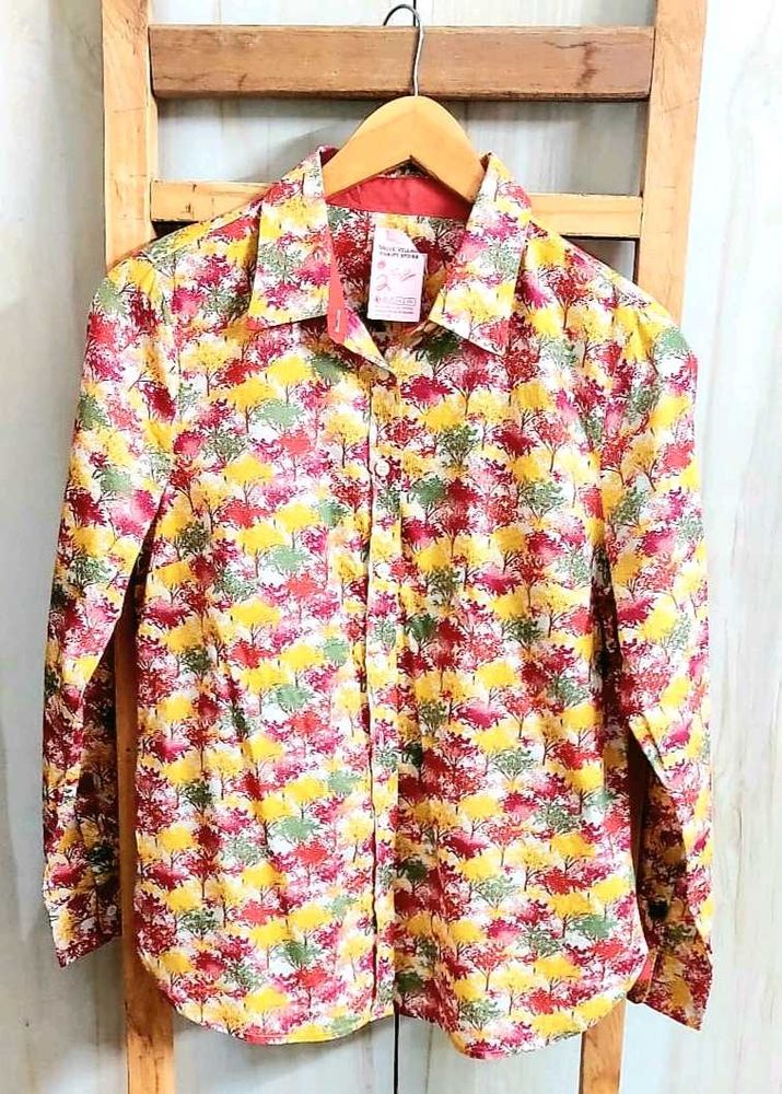 Multicolour Cotton Shirt Size-36