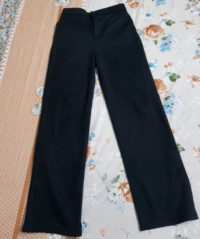 Black Straight Leg Trousers