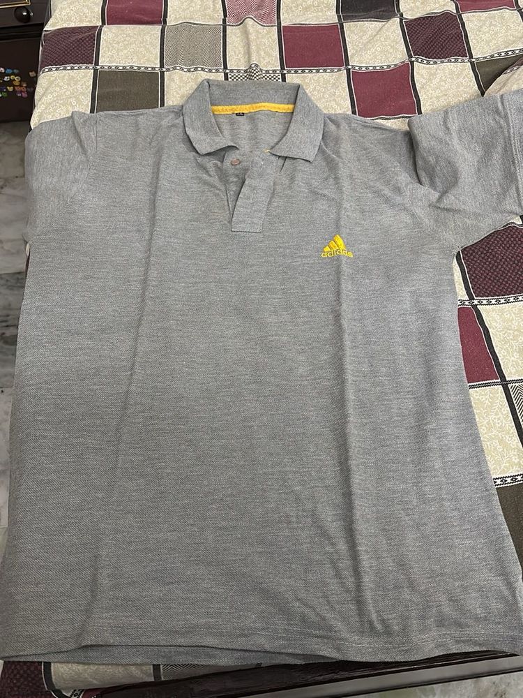 Adidas Grey Polo T-Shirt