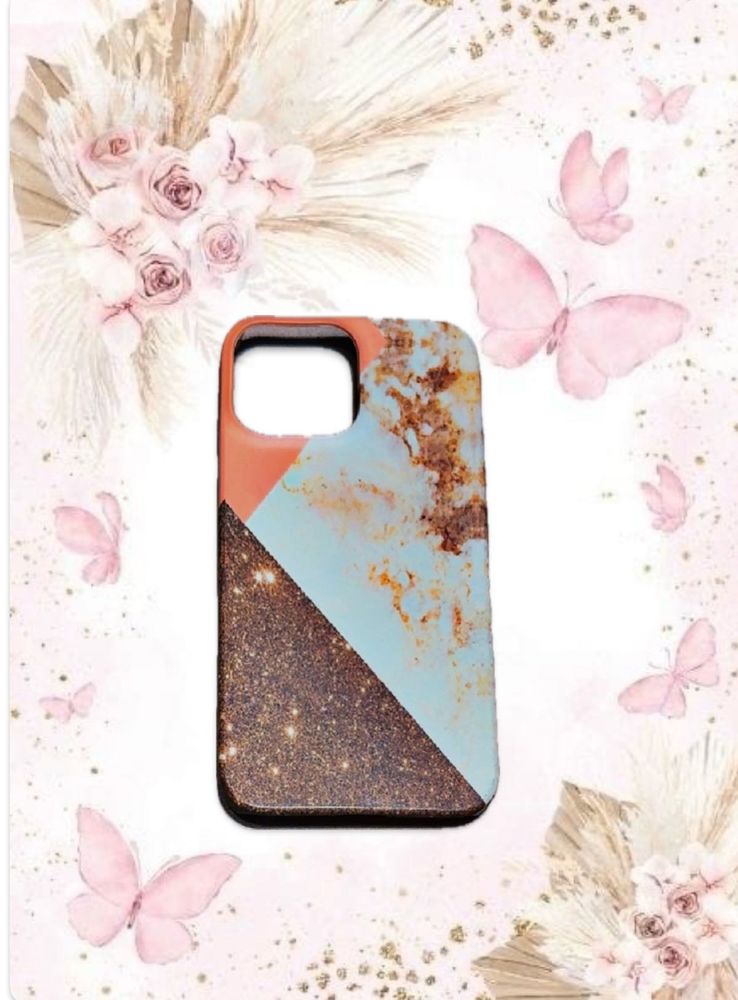 glitter and marble design iPhone 13 Pro Max Case