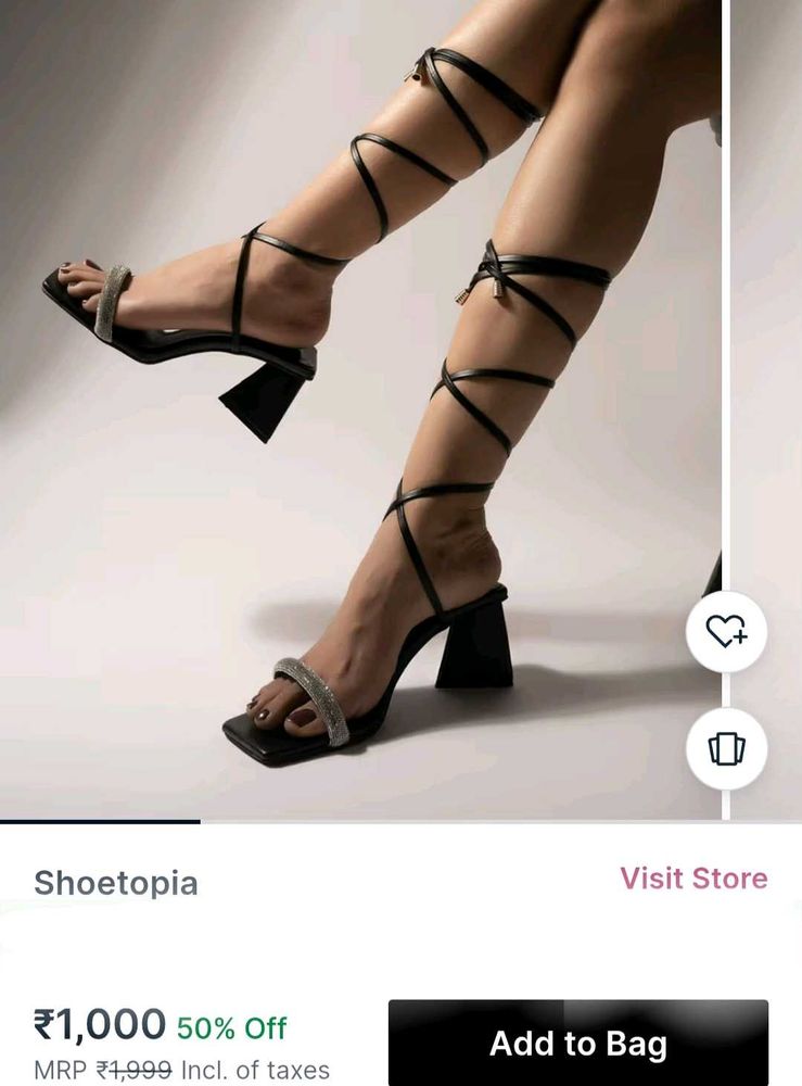 Strappy Black Heels