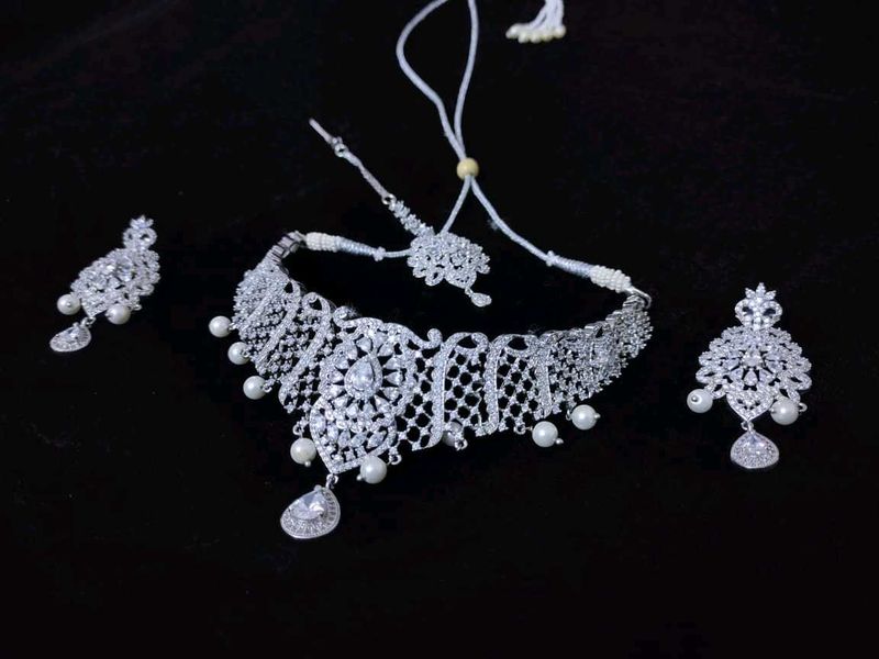 American Diamond Necklace Set