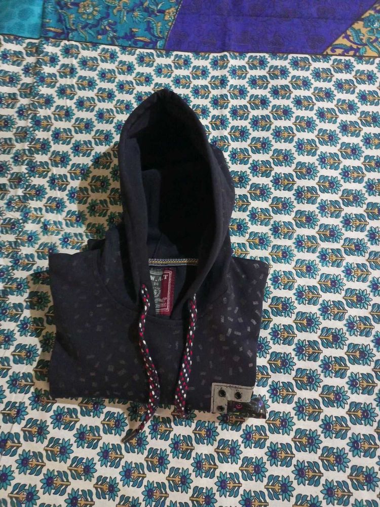 Stylish Navy Blue Hoodie For Women
