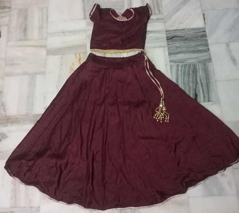 Maroon Lengha Choli Set