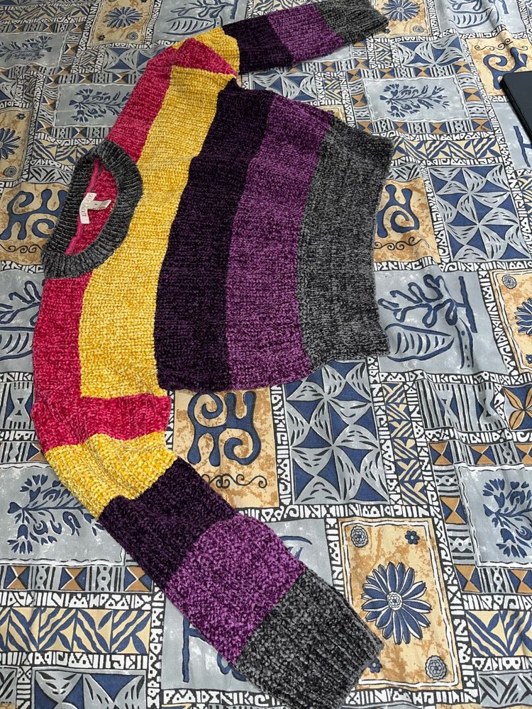 Striped Colorful Knit Sweater