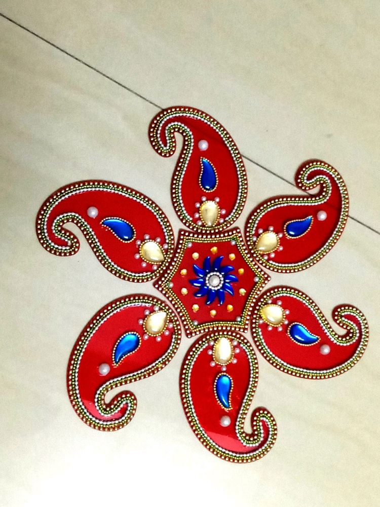 Acrylic Kundan Rangoli
