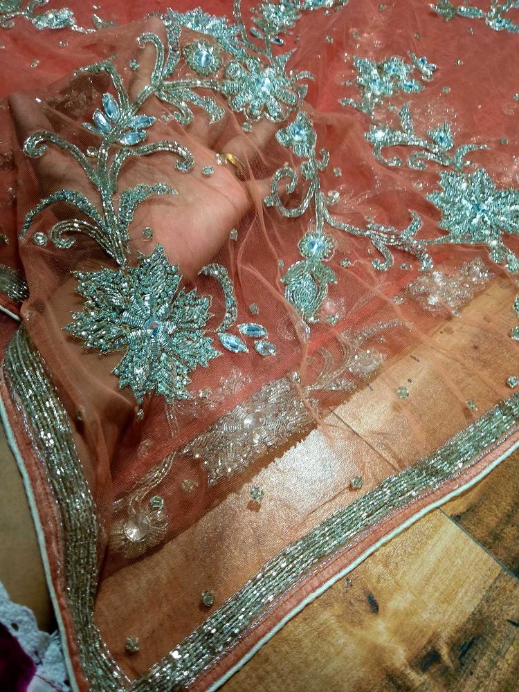 designer heavy netted(zardosi kundan cutdan diamon