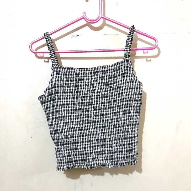 Checked Crop Top