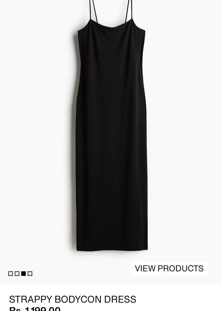 Black Strappy Bodycon Dress