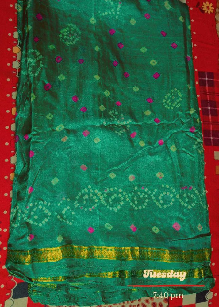 Elegant green saree