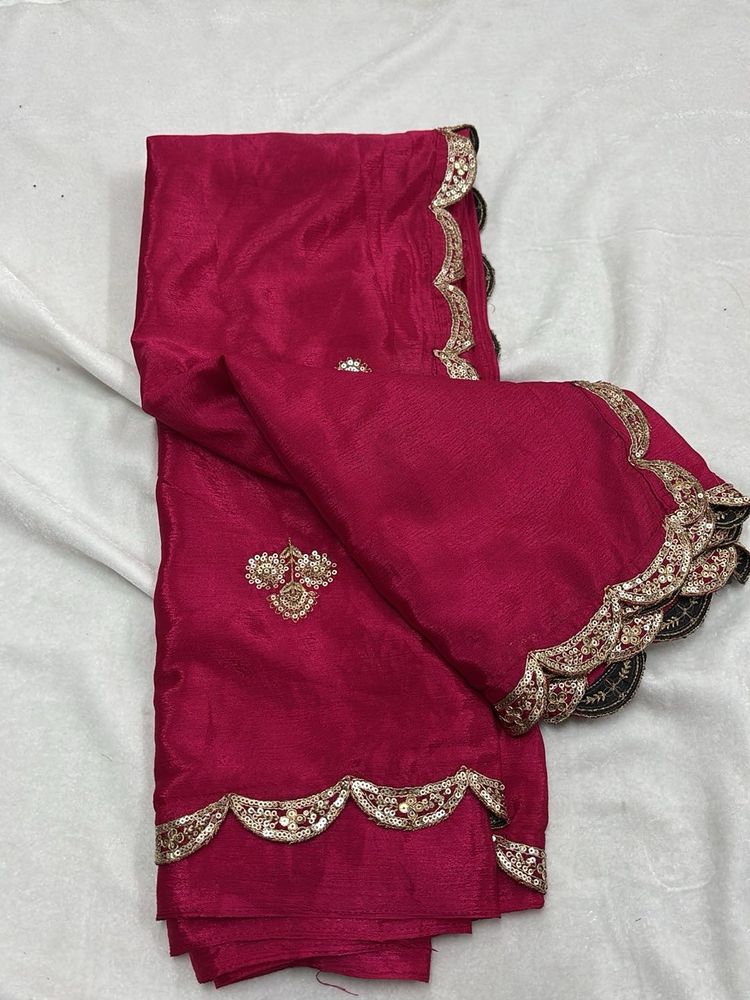 Elegant Maroon Saree