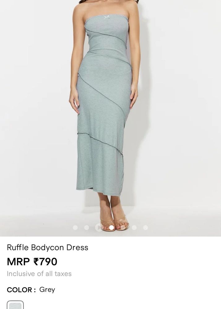 Elegant Grey Bodycon Dress