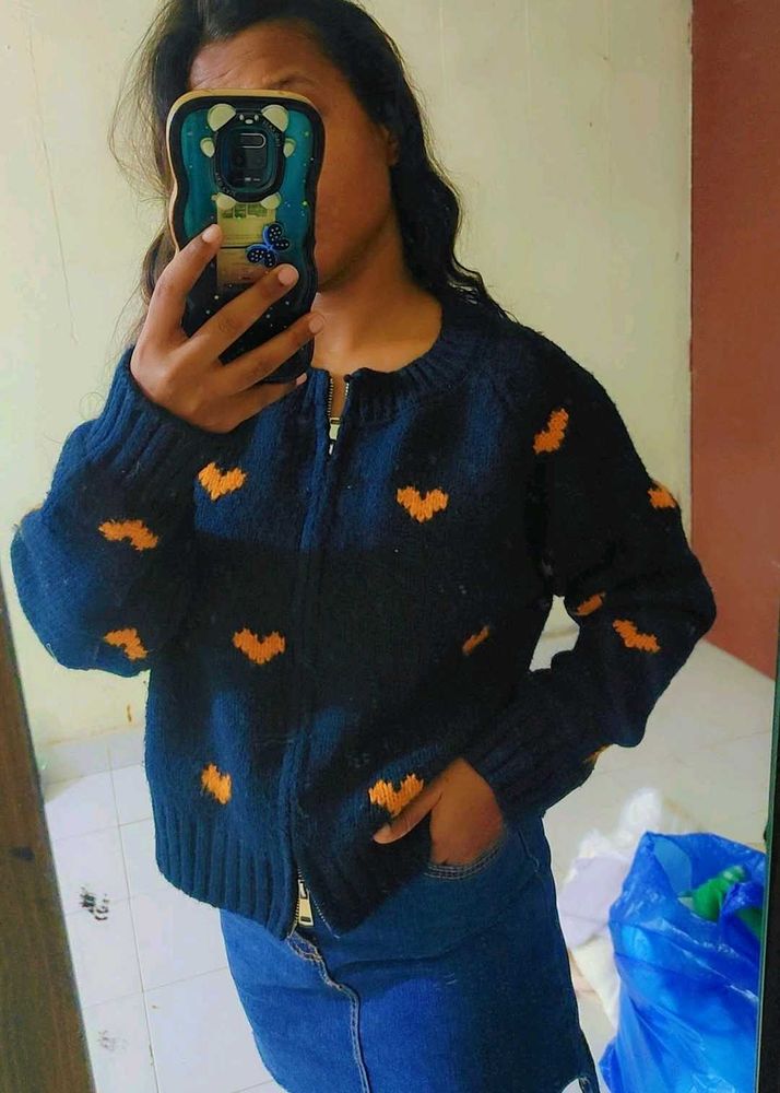 Heart Pattern Cardigan