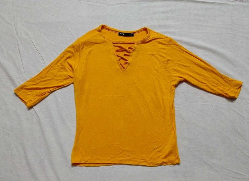 ❗ CLEARANCE❗Criss-Cross Yellow Top