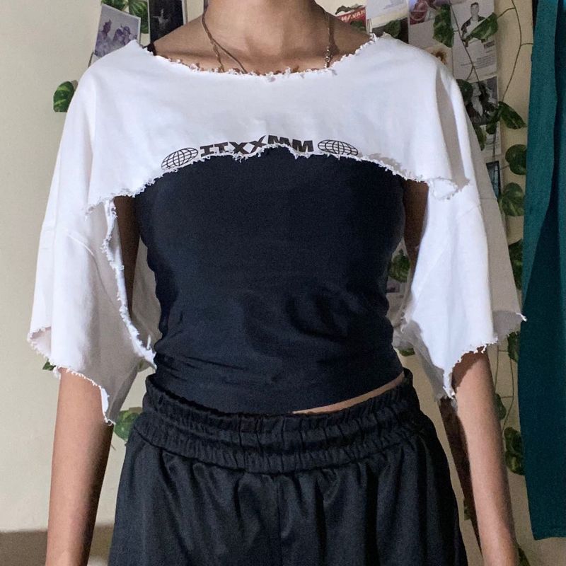 Raw Edge Cropped Bolero