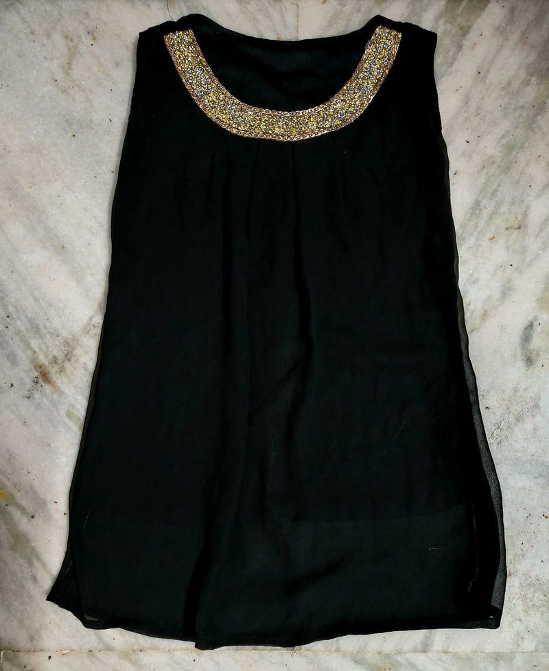 Studded Black Top For Women