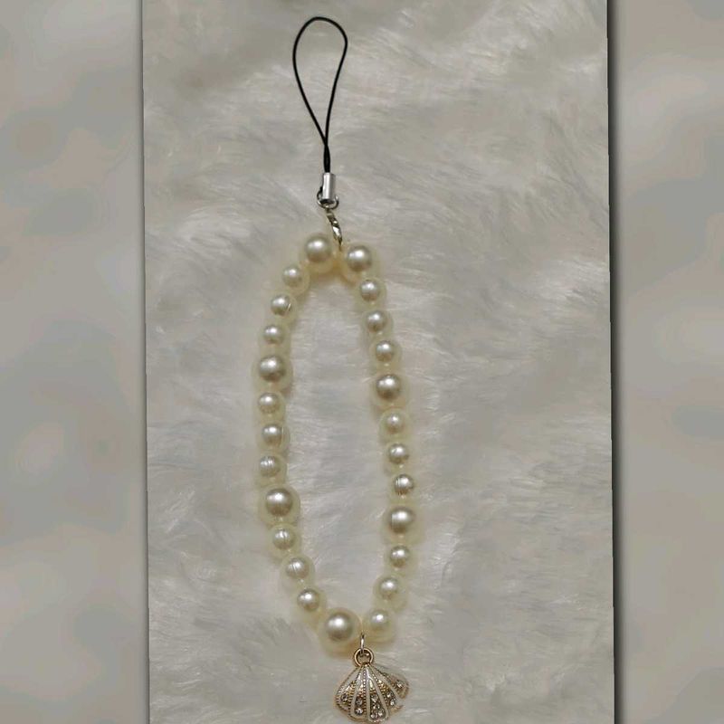 Beautiful Pearl Beaded Phone Charm